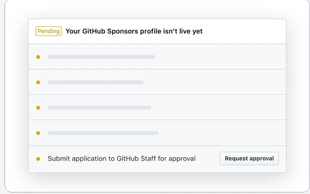 The new onboarding checklist, ending with "Submit application to GitHub Staff for approval"
